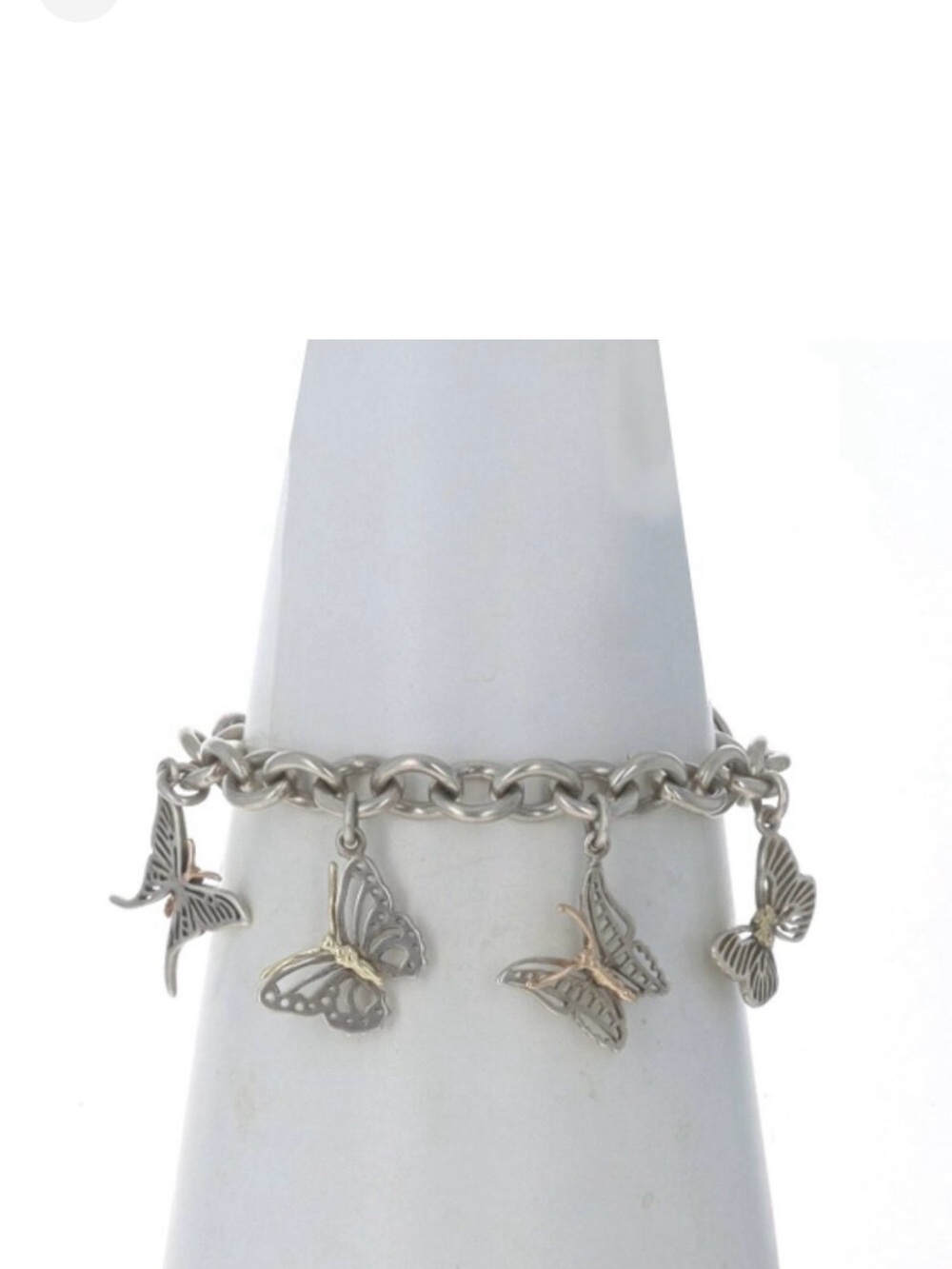 LAGOS Two-Tone Silver Butterfly Charm Bracelet